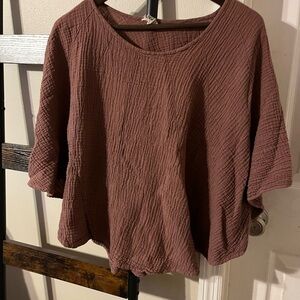 Women's Mauve Textured Top